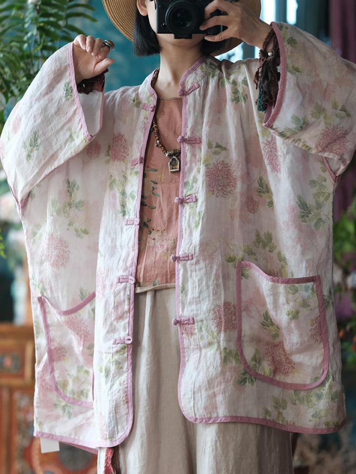 Coupe-vent à fleurs vintage