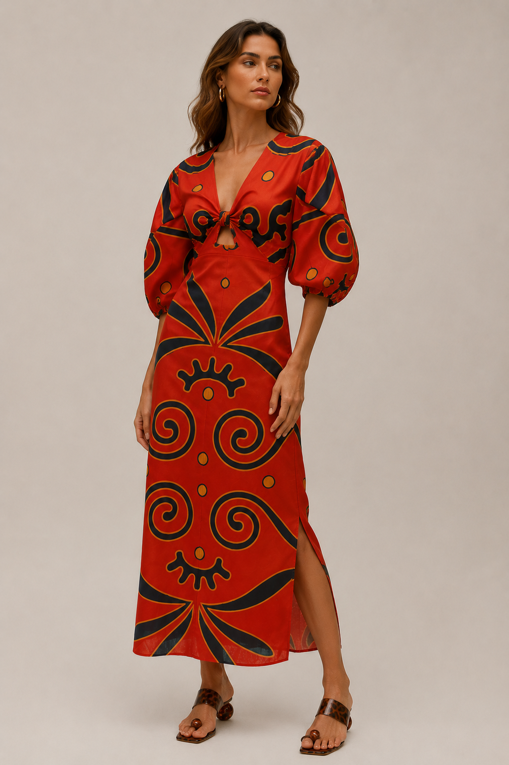 Summer Linen Tribal Dress