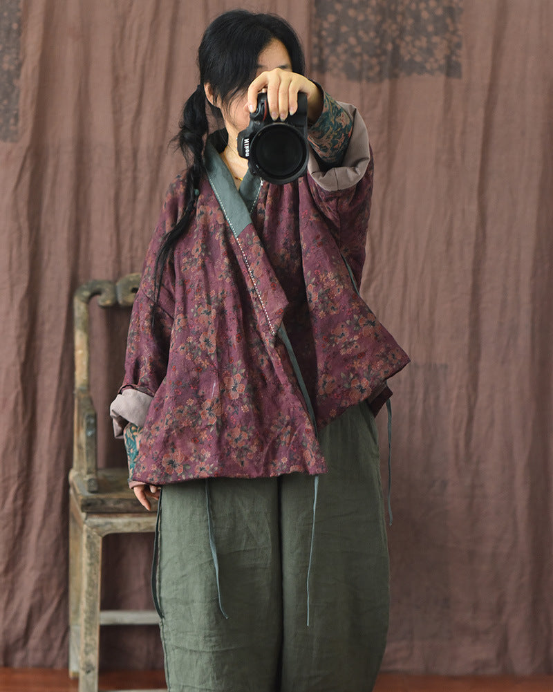 Veste contrastée Vintage Bloom