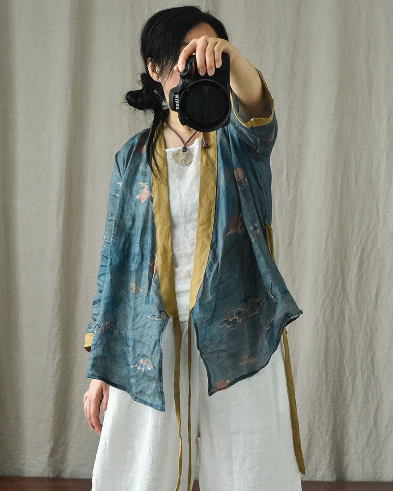Bohemian Bloom Wrap Rami Blouse