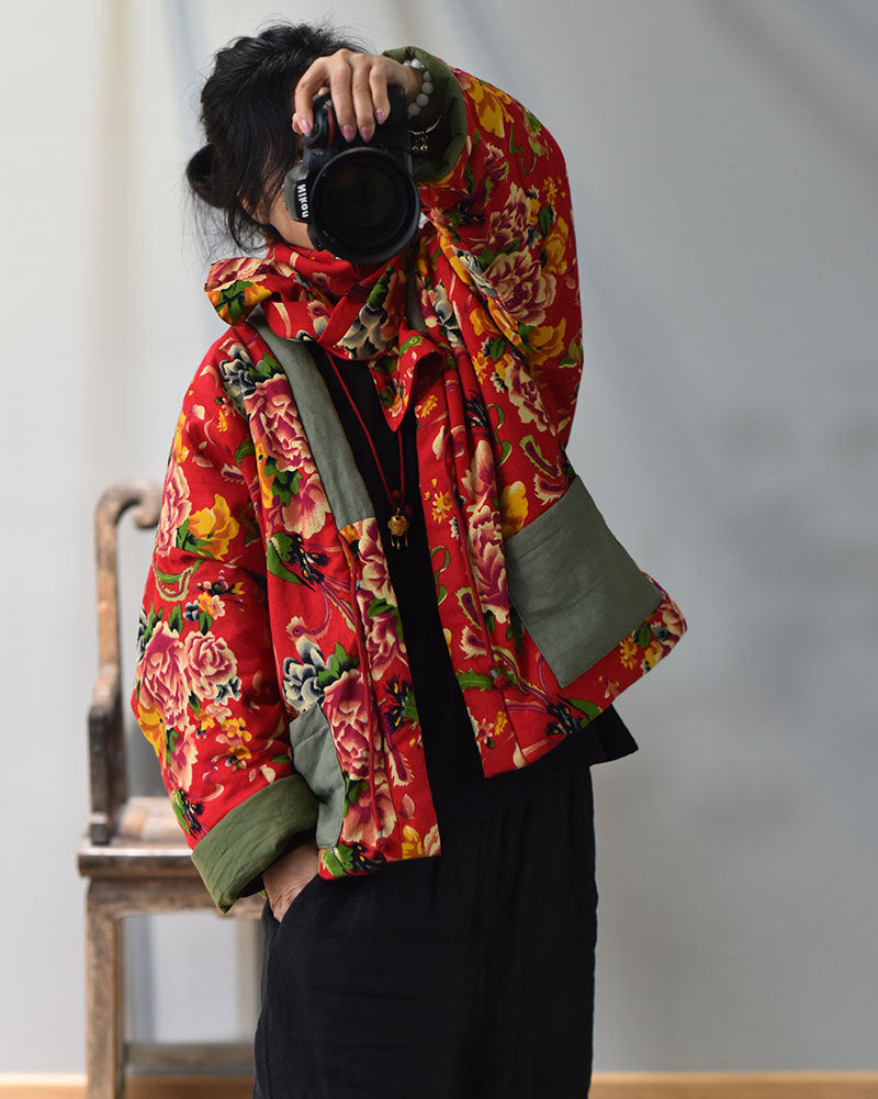 Vintage Patchwork Quilted Floral Jacket