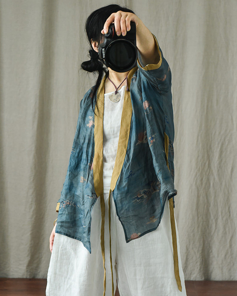 Bohemian Bloom Wrap Rami Blouse