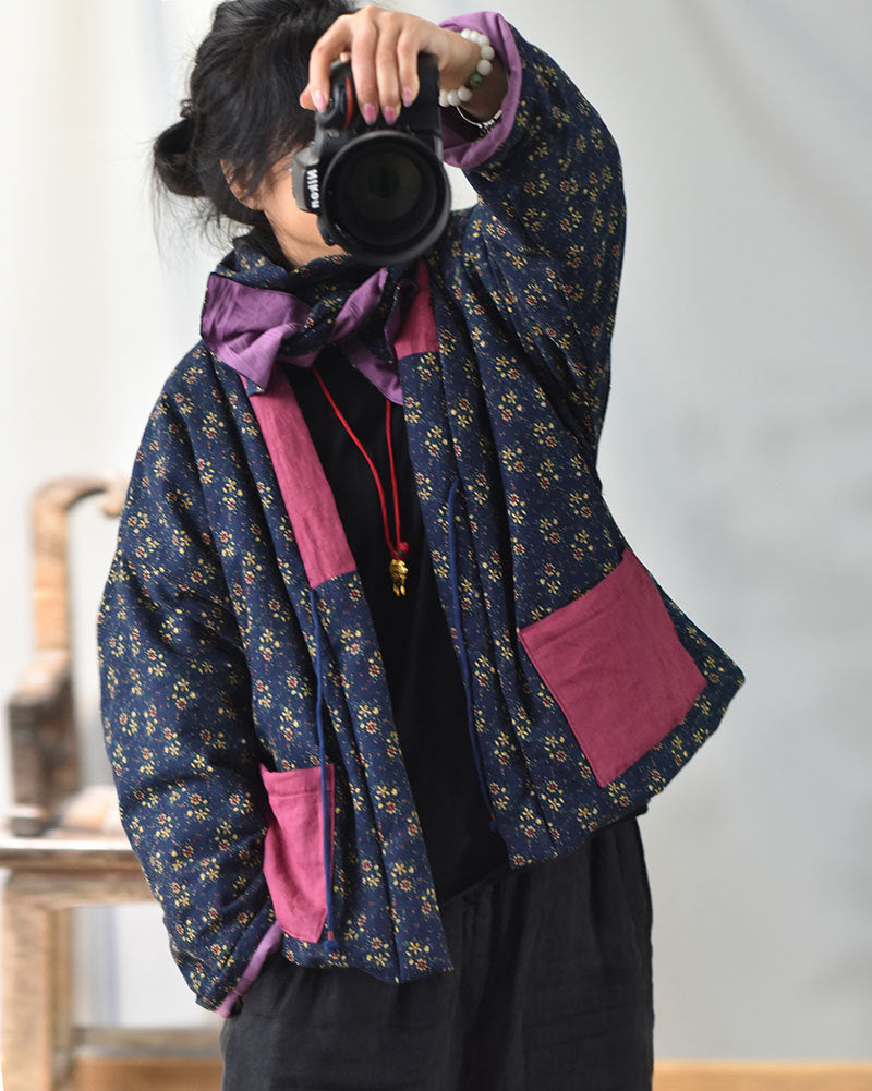 Vintage Patchwork Quilted Floral Jacket