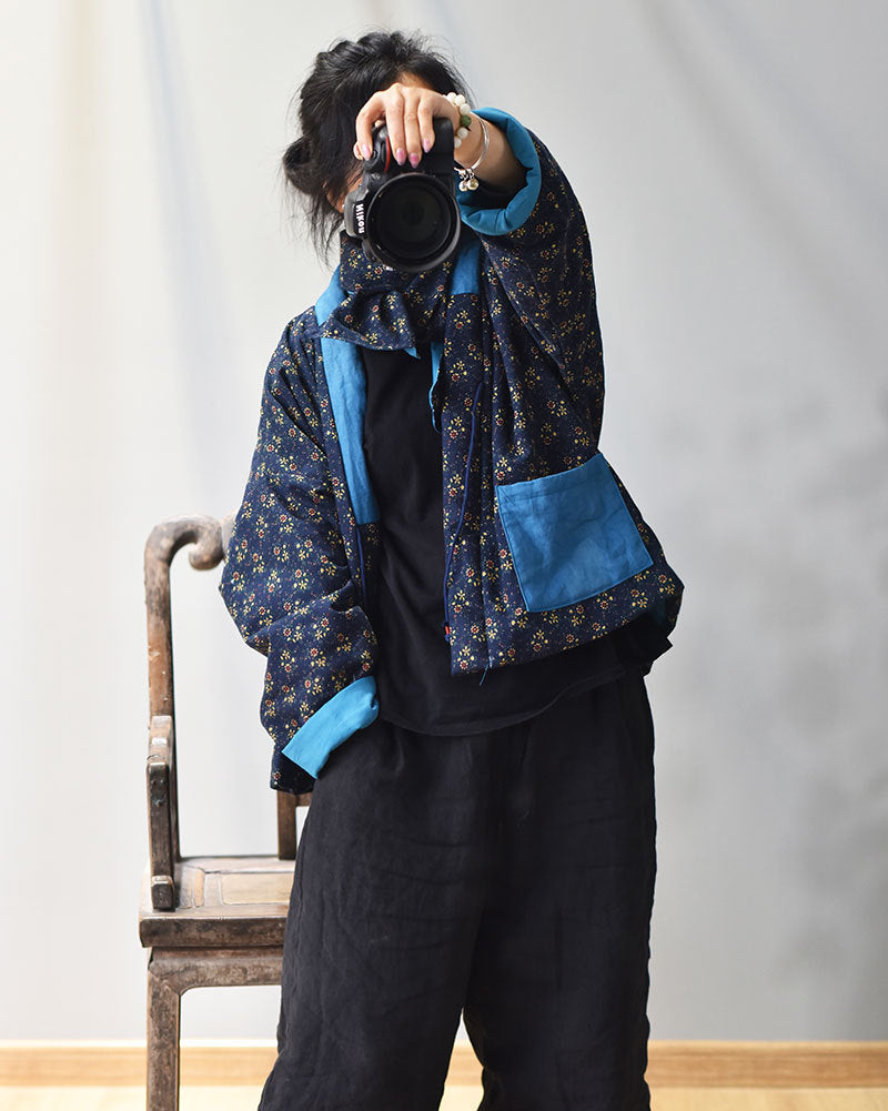 Vintage Patchwork Quilted Floral Jacket