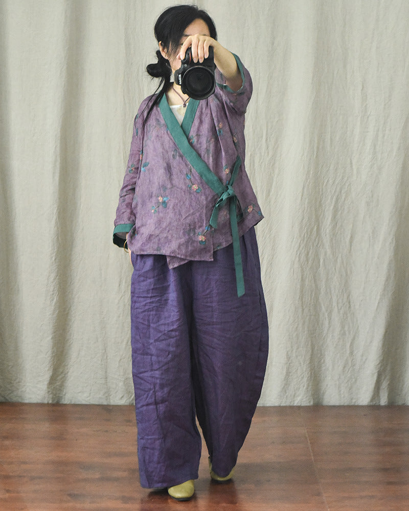 Bohemian Bloom Wrap Rami Blouse