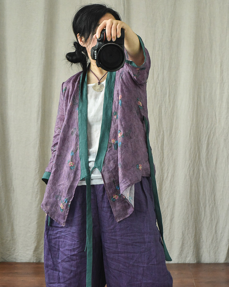 Bohemian Bloom Wrap Rami Blouse