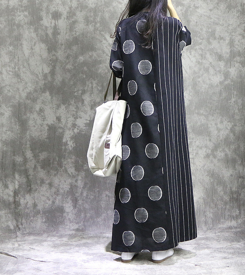 Vestido midi elegante con patchwork