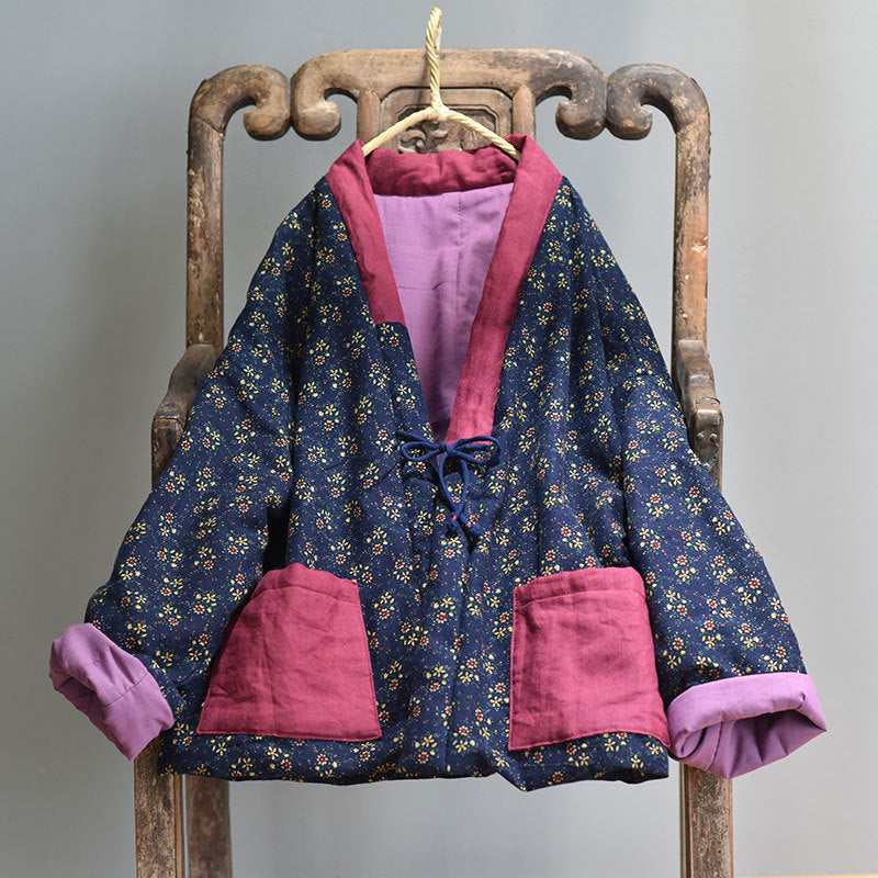 Vintage Patchwork Quilted Floral Jacket