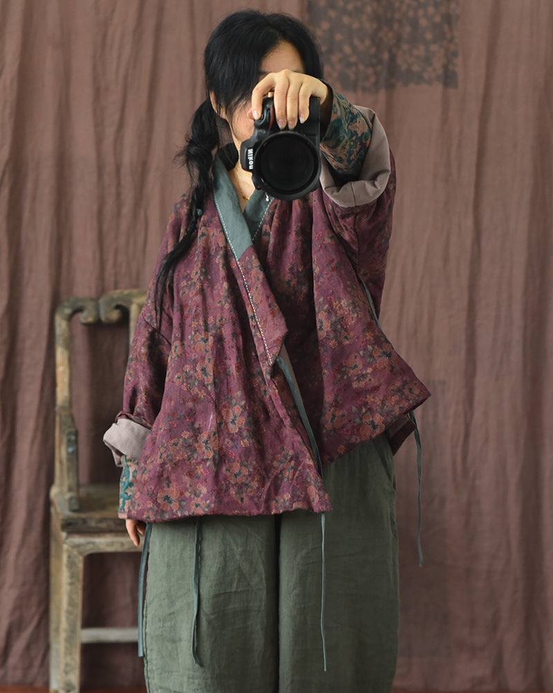 Veste contrastée Vintage Bloom