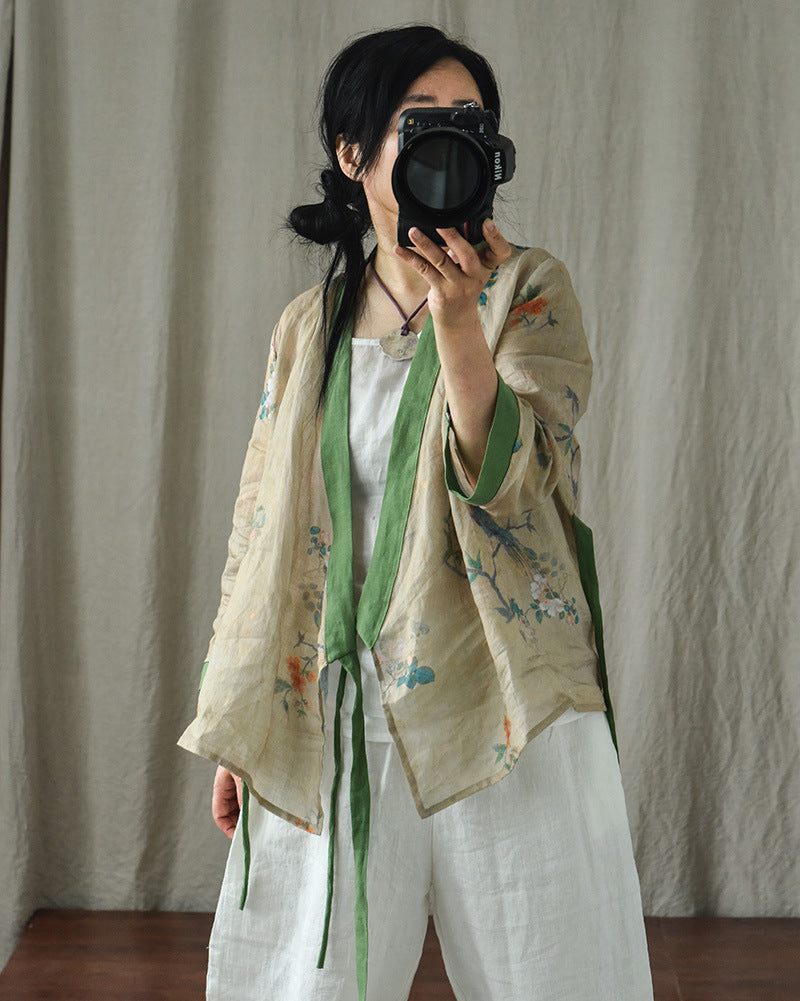 Bohemian Bloom Wrap Rami Blouse