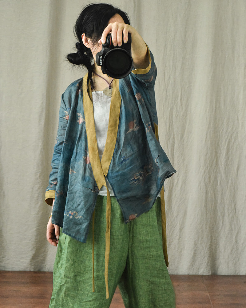 Bohemian Bloom Wrap Rami Blouse