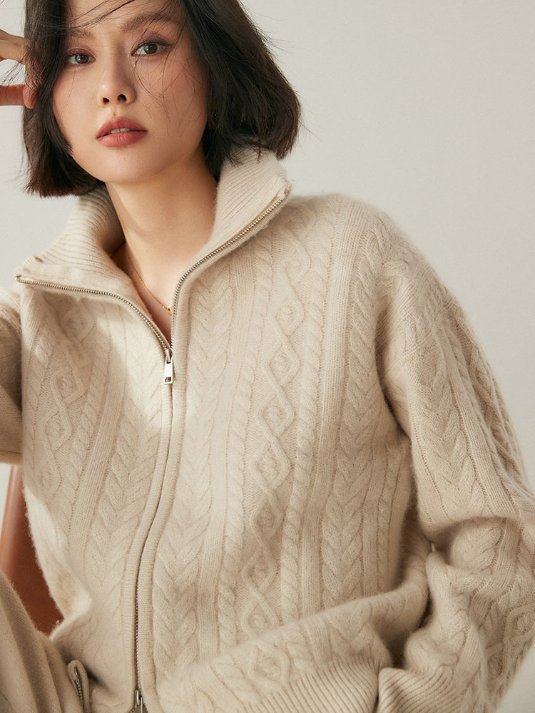 Cardigan Heritage en mélange de cachemire