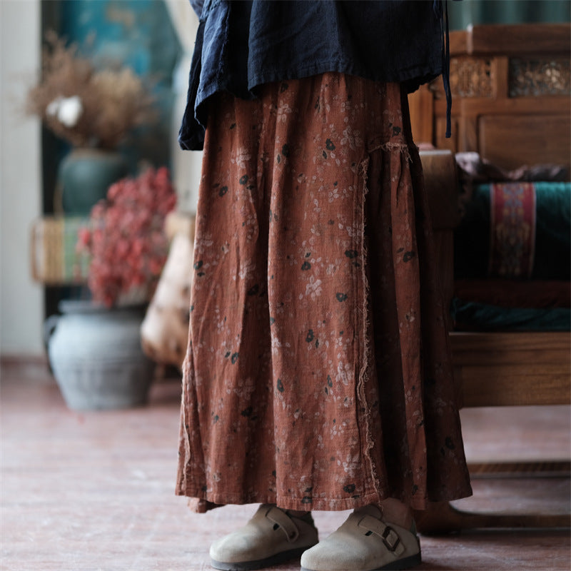 Jupe en lin vintage Terra