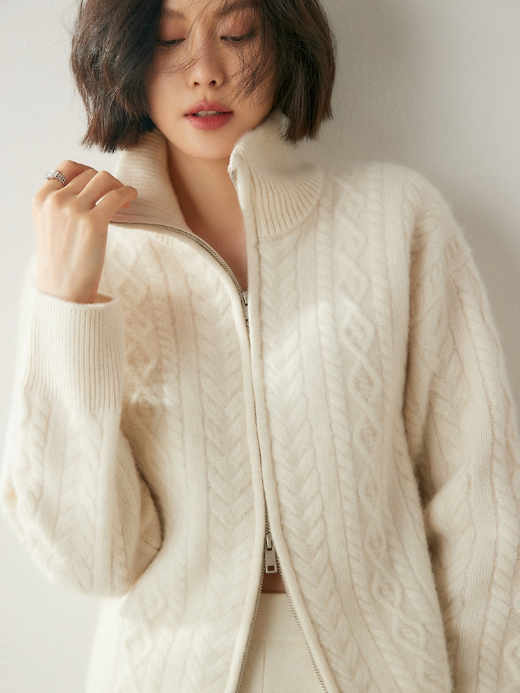 Cardigan Heritage en mélange de cachemire