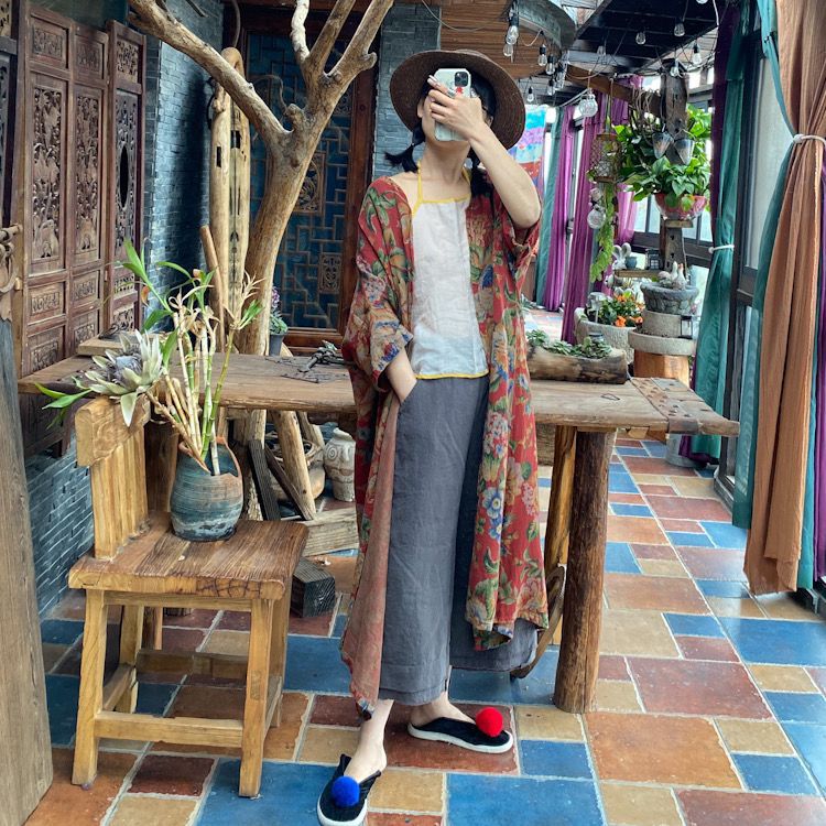 Kimono fleuri vintage