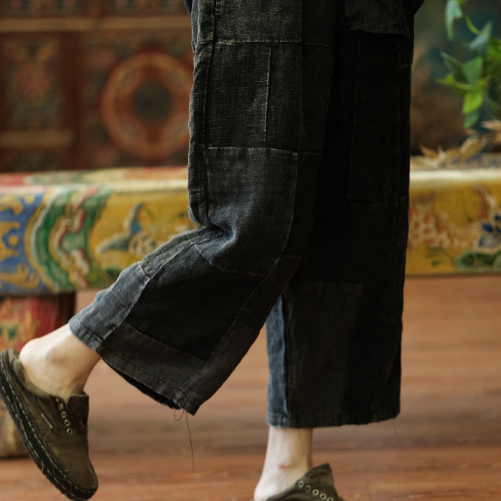 Vintage Patchwork Spring Pants