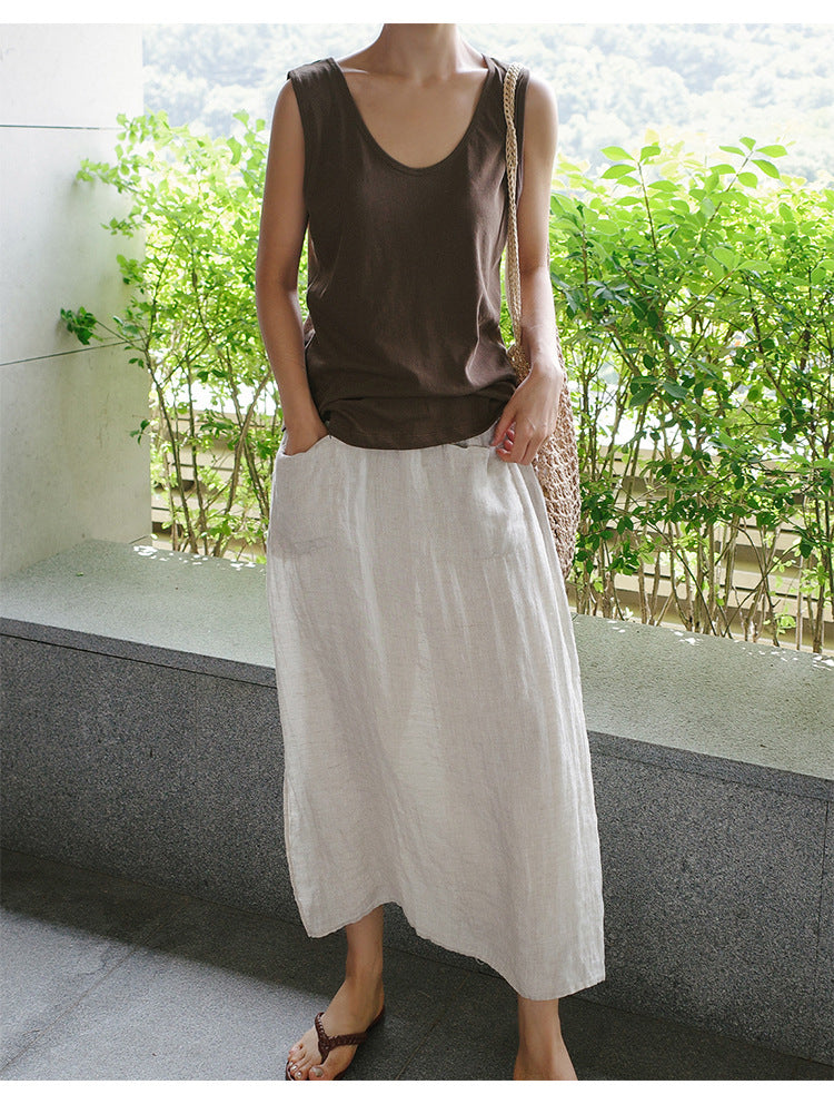 Jupe-pantalon en lin de Kyoto