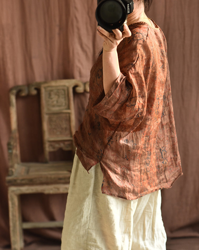Vintage Mystic Flora Rami Blouse