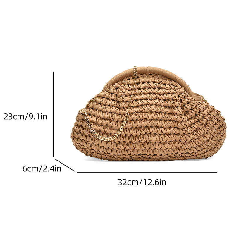 Sac à bandoulière en paille tressée Palma