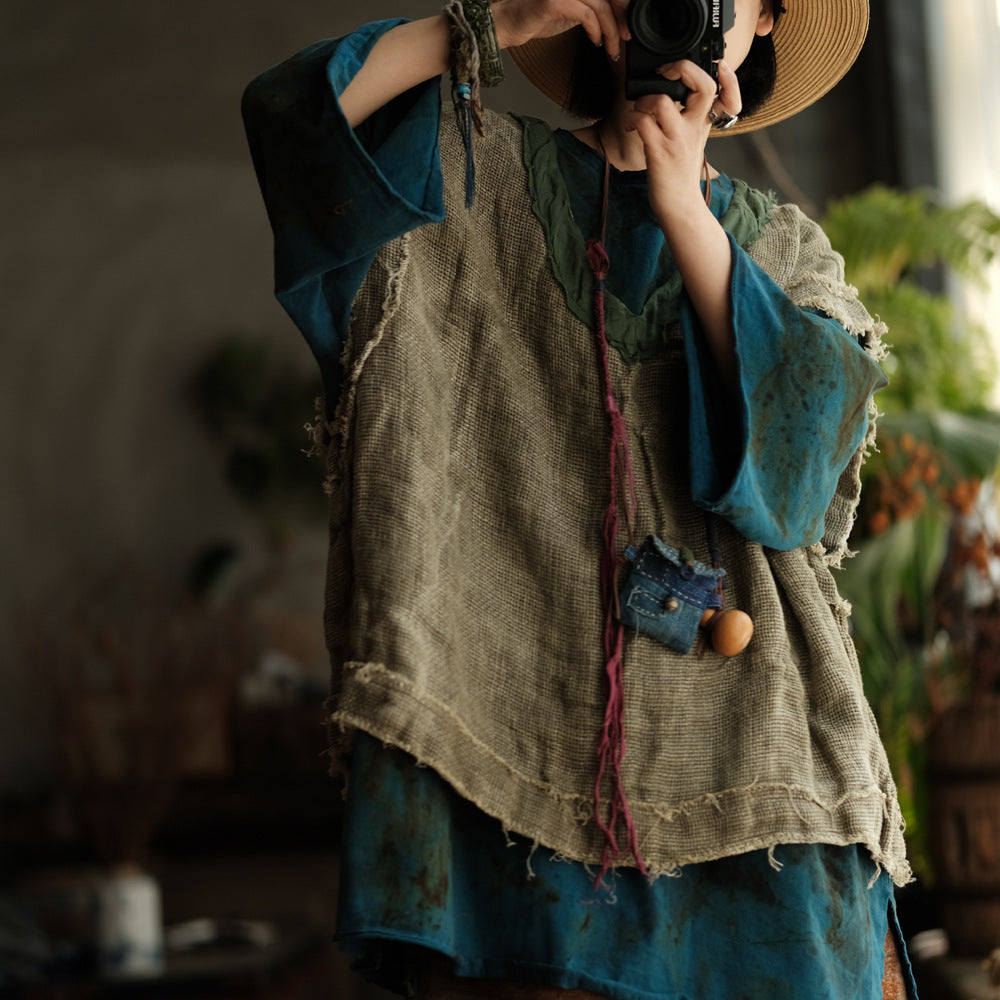 Artisan Linen Layered Top