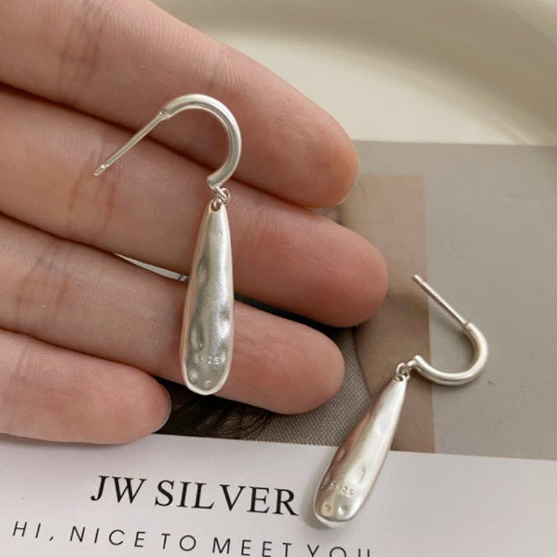 Boucles d'oreilles en argent goutte de rosée