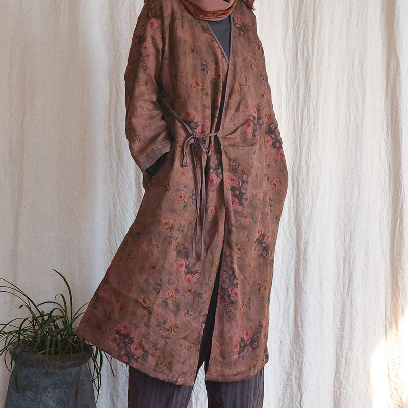 Robe kimono bohème fleurie