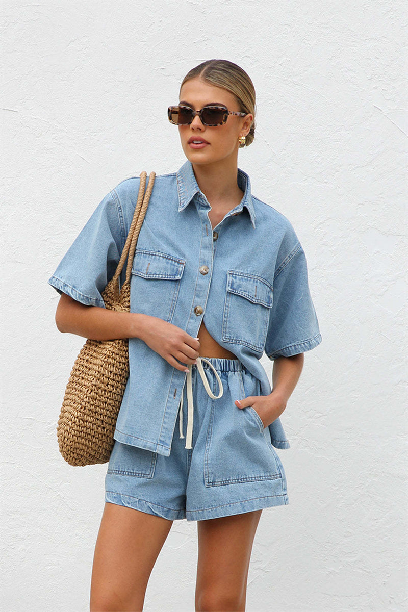 Urban Denim Short Set