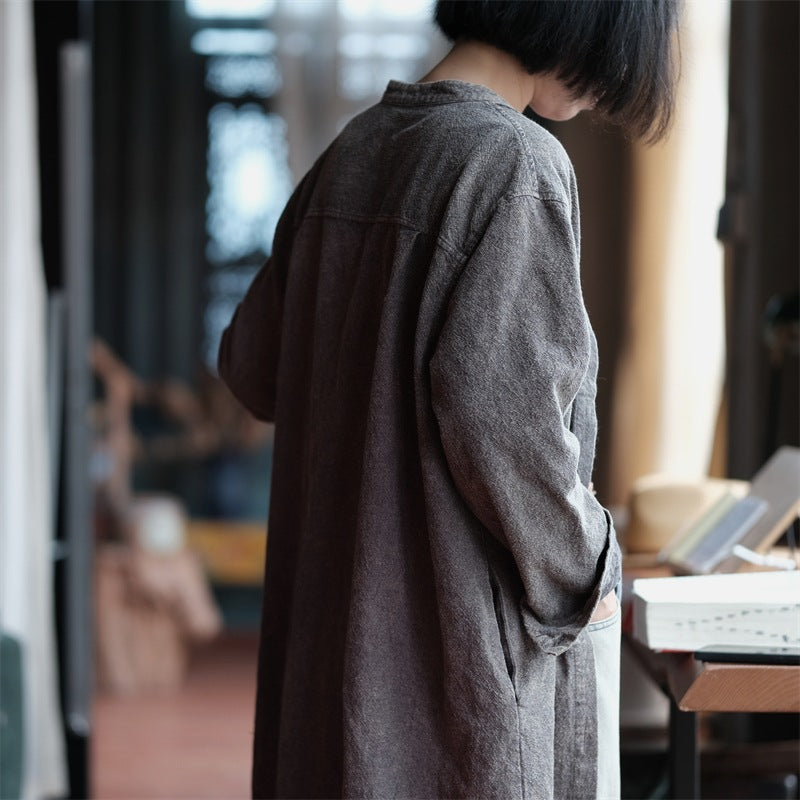 Manteau vintage Grace en coton et lin