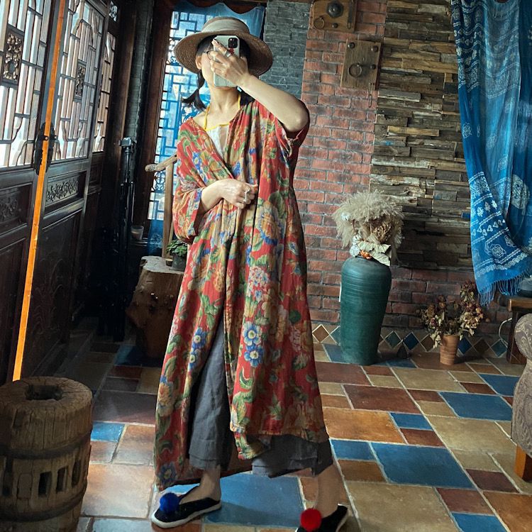 Kimono fleuri vintage