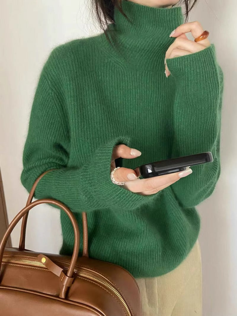 Pull col roulé en cachemire élégant