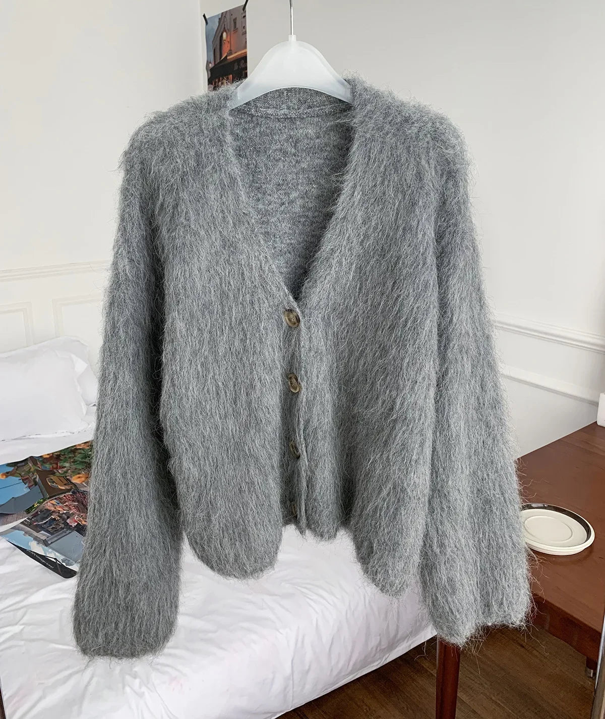 Cárdigan acogedor de alpaca