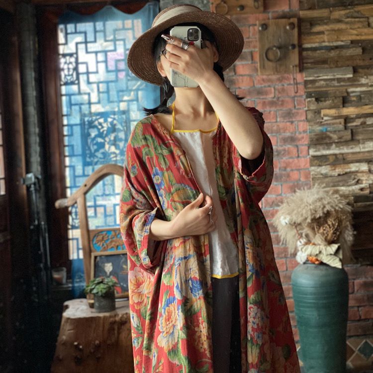 Kimono fleuri vintage