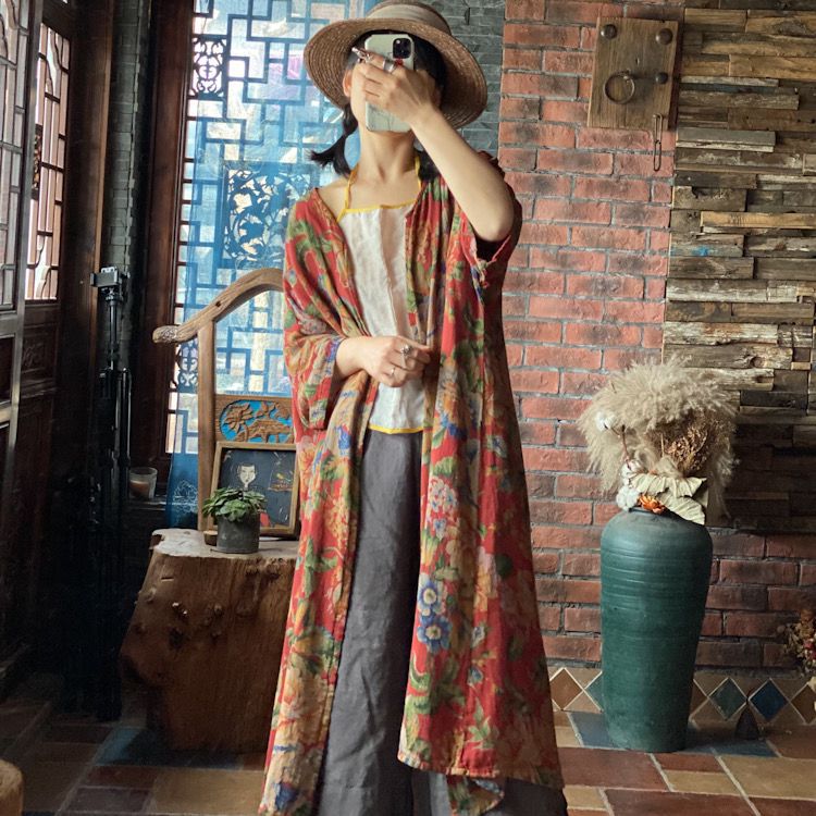 Kimono fleuri vintage