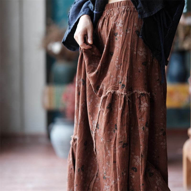 Jupe en lin vintage Terra