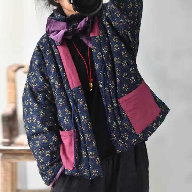 Vintage Patchwork Quilted Floral Jacket