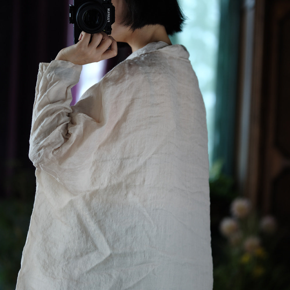 Vintage Oversized Linen Shirt