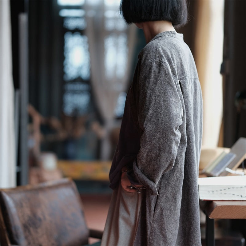 Manteau vintage Grace en coton et lin
