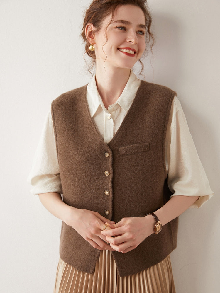 Gilet en cachemire noble