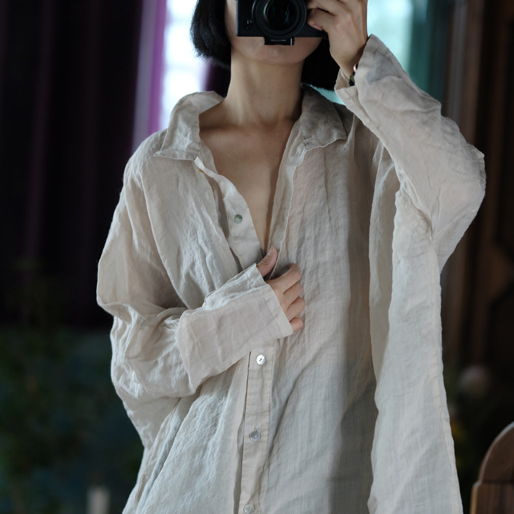 Vintage Oversized Linen Shirt