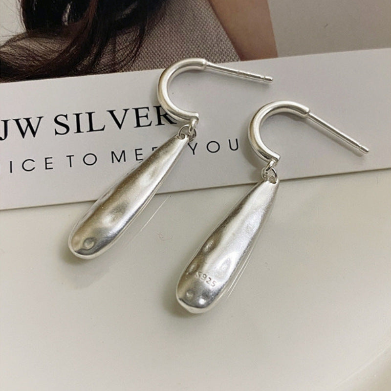 Boucles d'oreilles en argent goutte de rosée