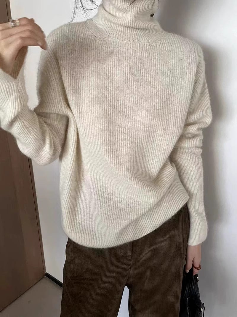 Pull col roulé en cachemire élégant