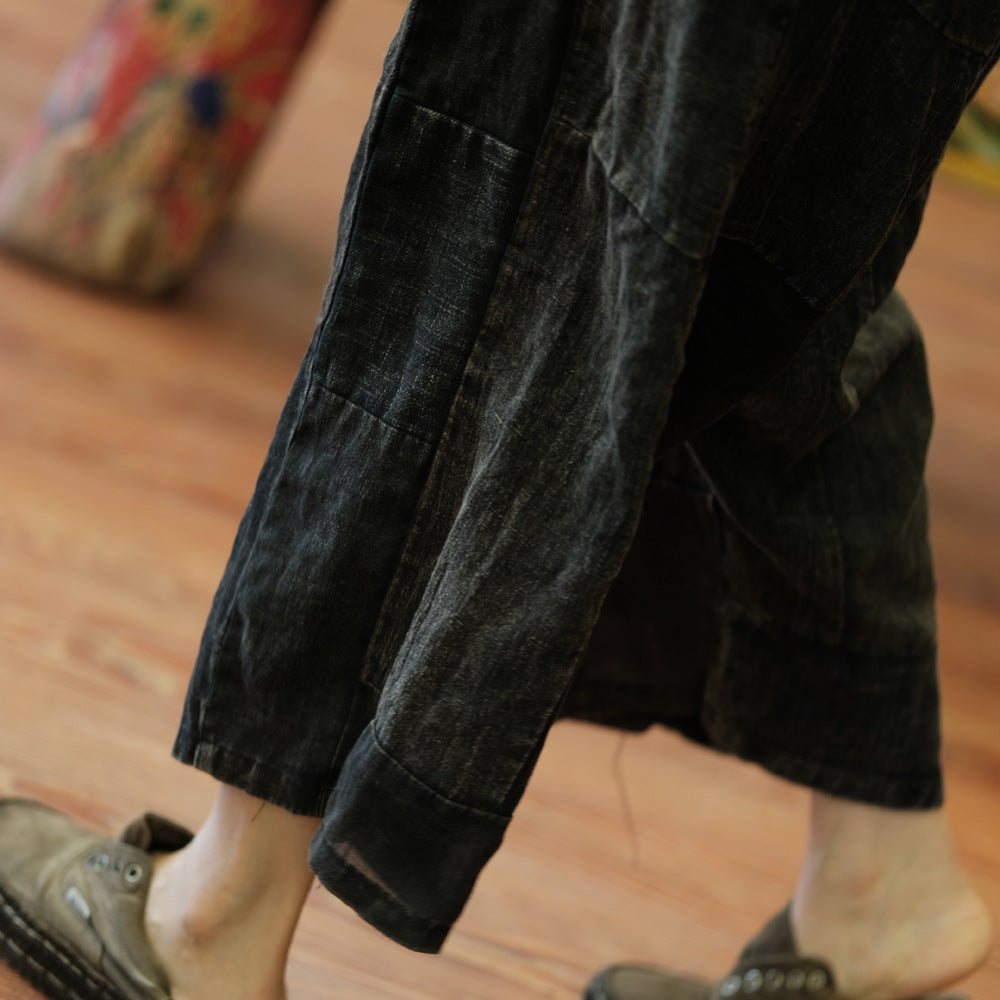 Vintage Patchwork Spring Pants