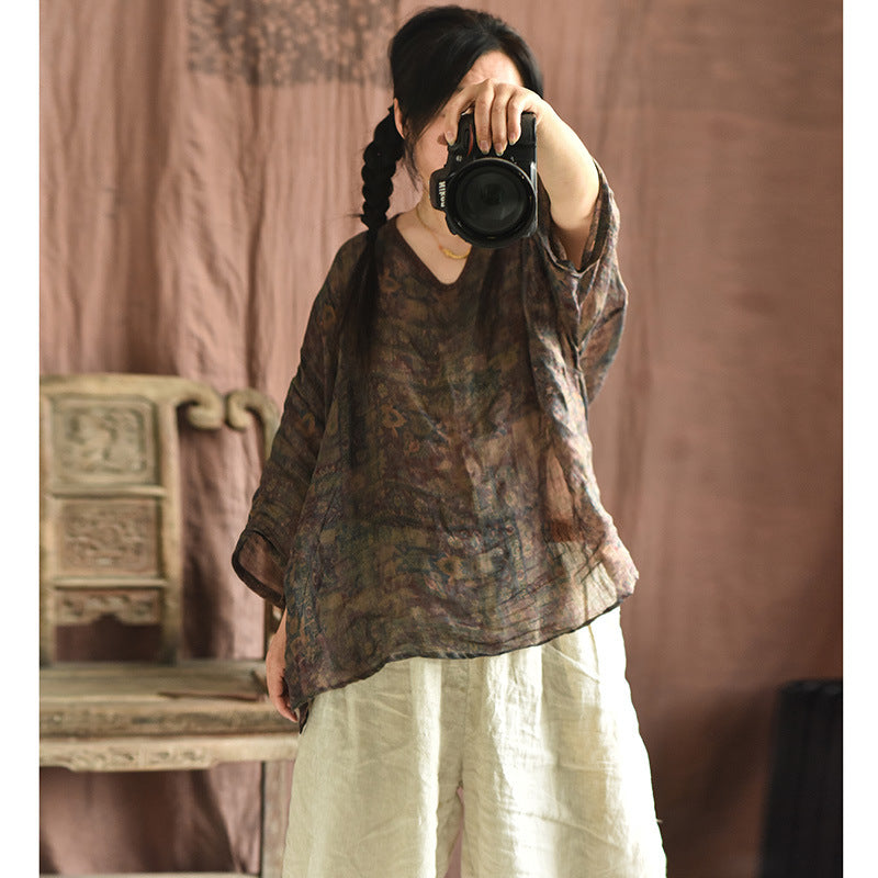 Vintage Mystic Flora Rami Blouse
