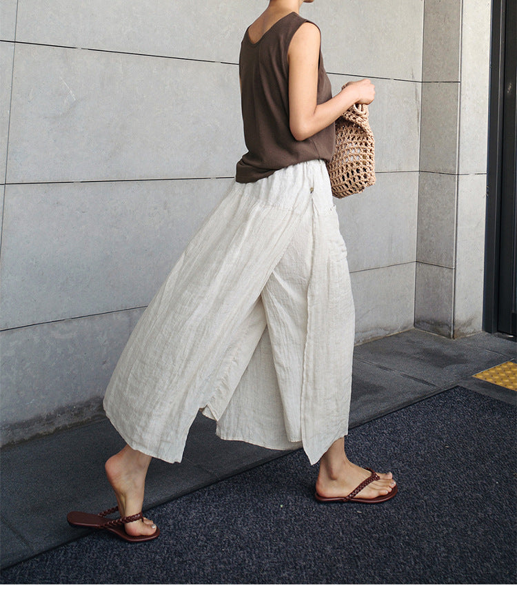 Jupe-pantalon en lin de Kyoto