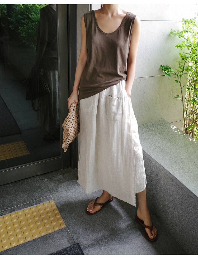 Jupe-pantalon en lin de Kyoto