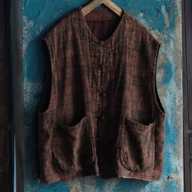Gilet fleuri vintage