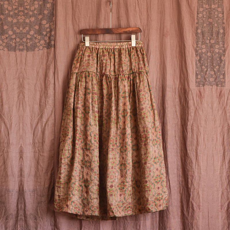 Jupe longue fleurie vintage