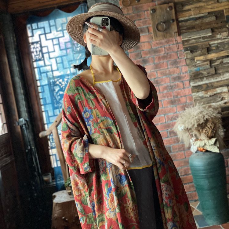Kimono fleuri vintage