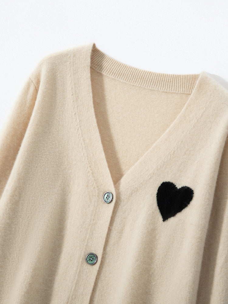 Cardigan en cachemire Heartline