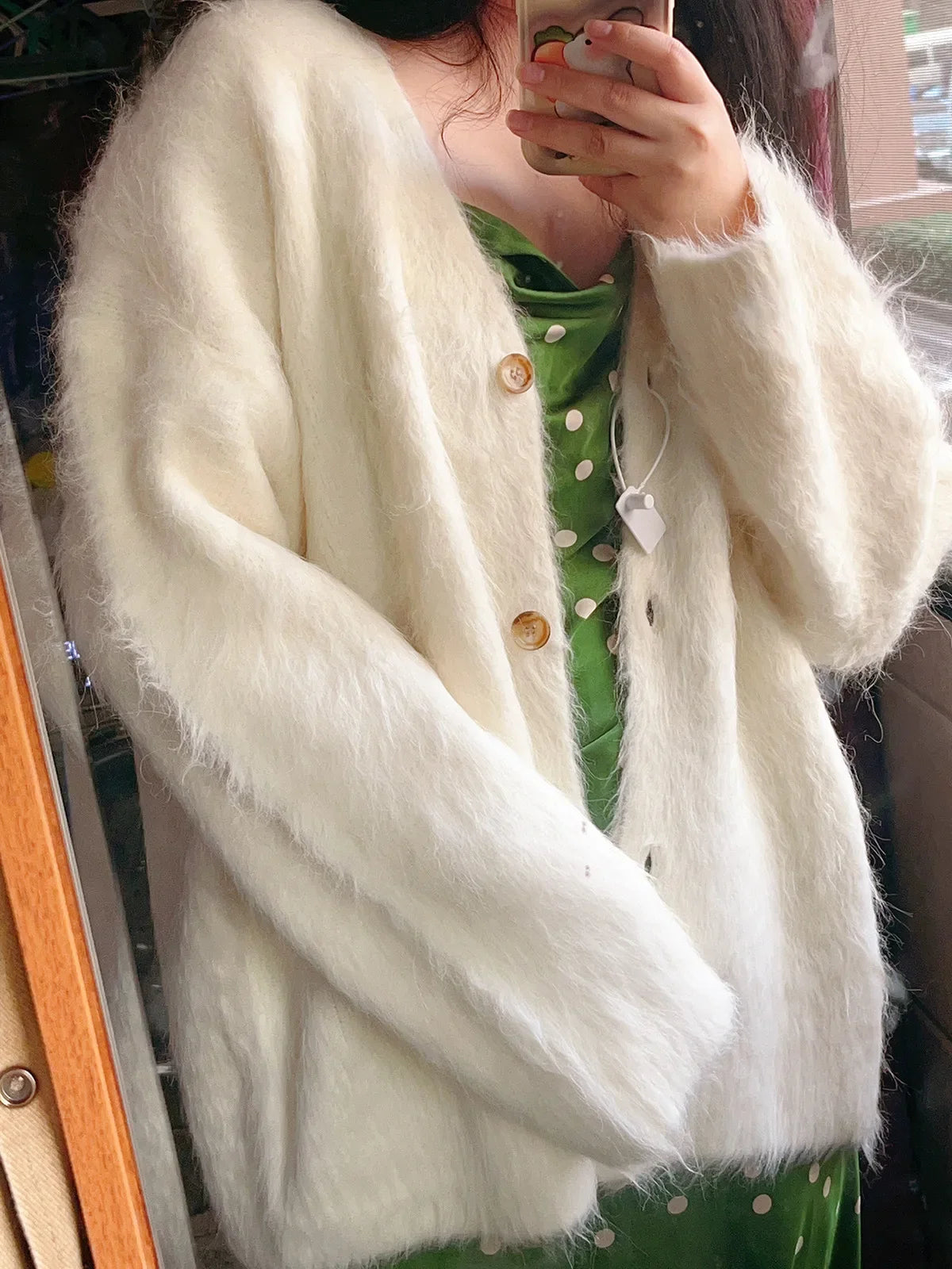 Cárdigan acogedor de alpaca